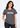 Flurr In Motion Grey Printed Top front view