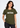 Flurr In Motion Olive Printed Top front view