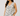 Ivory linen top with grey leaf print, front view
