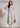 Flurr floral linen dress for women in blue botanical print, front view