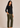 Flurr black Mira asymmetrical top for women right side view, structured officewear silhouette