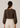 Flurr Office Crush Top in chocolate brown back view