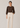 Flurr Office Crush Top in chocolate brown full front view