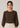 Flurr Office Crush Top in chocolate brown front view