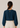Flurr Office Crush Top in teal blue back view