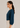 Flurr Office Crush Top in teal blue left side view