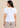 Flurr Pearl Pleat Top in white back view