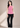 Flurr Pink Essential Cotton Top for women, front view full-length lookshot showcasing the fitted silhouette and sleeveless design