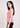Flurr Pink Essential Cotton Top for women, left side view showcasing the tailored fit and sleeveless design