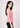 Flurr Pink Essential Cotton Top for women, right side view showcasing the flattering fitted silhouette and clean finish