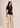 Flurr SmartFit Peplum Top in black right side view