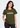 Flurr Soft Power Olive Printed Top front view
