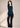 Flurr Teal Blue Essential Cotton Top for women, front view full-length lookshot showcasing the fitted silhouette and sleeveless design