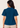 Flurr teal blue Maison Collar Top back view