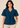 Flurr teal blue Maison Collar Top for women front pose