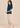 Flurr teal blue Maison Collar Top left side view