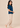Flurr teal blue Maison Collar Top right side view