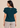 Flurr teal blue Pearl Pleat Top with flutter sleeves back view