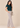 Flurr teal blue Pearl Pleat Top with flutter sleeves right side view