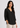 Flurr women’s black pure linen top right side view