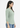 Golden olive textured V-neck top, angled front view