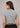 Grey ribbed crop top, back view