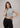 Grey ribbed crop top, front pose