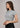 Grey ribbed crop top, side view