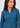 Shirt collar and placket close-up, ink blue top