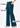 Ink blue wide leg trousers, with feature labels
