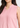 Mandarin collar and pintuck close-up, light pink top