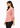 Light pink V-neck top for women, side view