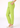 Lime green cotton straight pants for women, side view