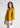 Mustard gold textured shirt top, angled front view
