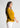 Mustard gold shirt-style top for women, side view