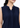 Notched neckline and pintuck close-up, navy sleeveless top