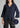 Navy formal shirt for women in textured fabric