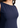 Round neck and textured fabric close-up, navy top