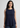 Navy textured sleeveless top for women, front view