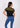 Olive-black boxy crop top, back view