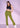 Pickle green flare pants, full-length view