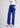 Royal blue cotton trousers, side view