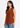 Rust sleeveless pintuck top, angled front view