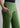 Sage green cotton trousers, pocket close-up