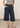 Smokey grey cotton capri for women, front view