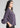 Smoky lavender formal shirt for women in textured fabric