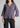 Smoky lavender textured shirt top, front close-up