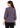 Smoky lavender V-neck top for women, back view