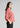 Sunset peach shirt-style top for women, side view
