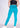 Teal blue cotton legging, back view